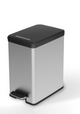 Curver decobin slim afvalbak 25l zilver