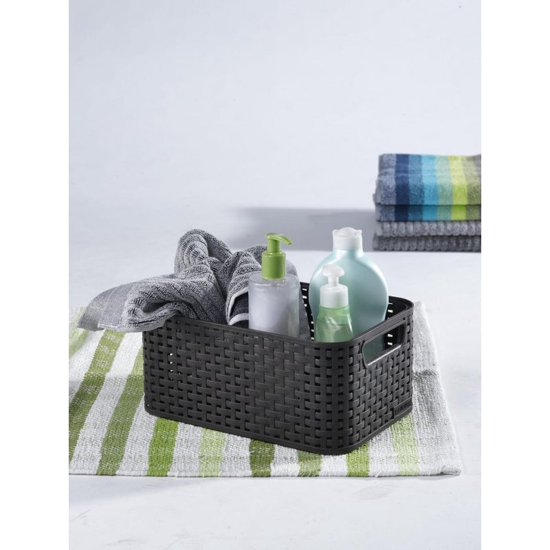 Afbeelding laden in galerijviewer, Curver style mand s rotanstyle antraciet 12,9x28,5x19,4cm
