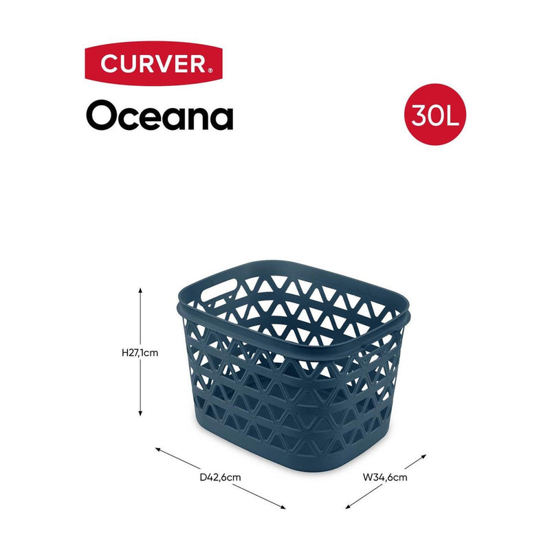 Afbeelding laden in galerijviewer, Curver oceana mini-heupwasmand 30l 42x34x27cm
