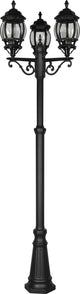 Trio elvo - paalverlichting - zwart mat - excl. 3x e27 4 w - zwenkbaar - buitenverlichting - ip44