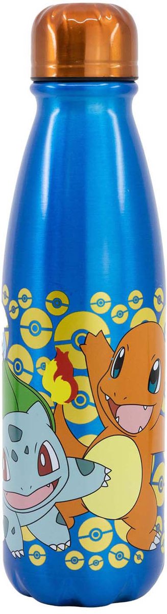 Afbeelding laden in galerijviewer, Stor pokémon aluminium drinkbeker - drinkfles 600 ml - 23.5 cm hoog
