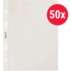 Showtassen hetzel transparant a6 50 stuks 75 micron