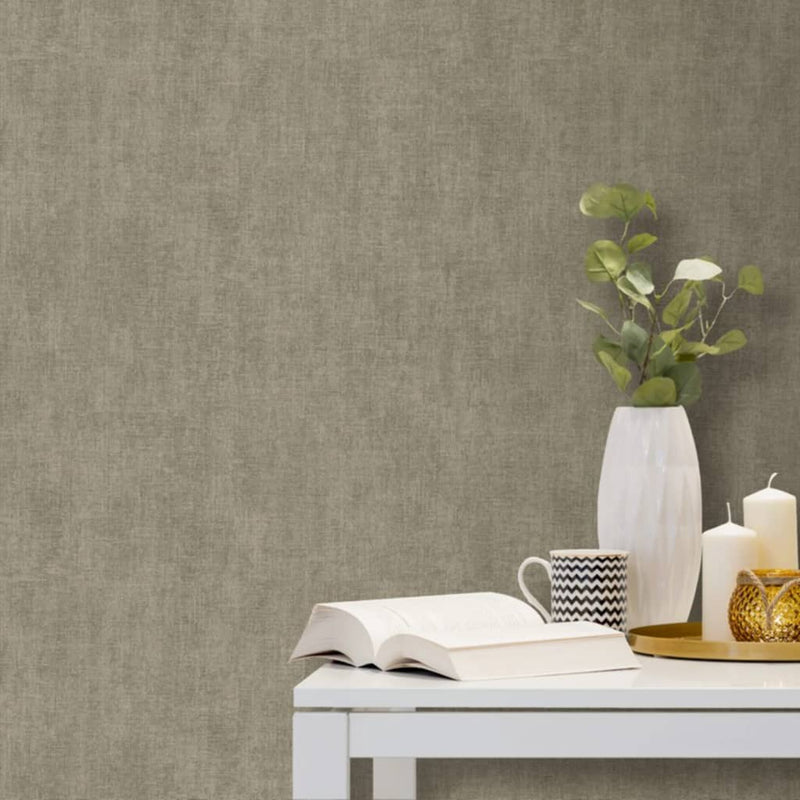 Afbeelding laden in galerijviewer, Dutch wallcoverings behang effen grijs-bruin
