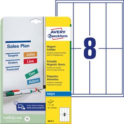 Magneetetiketten avery 140 x 50 mm wit