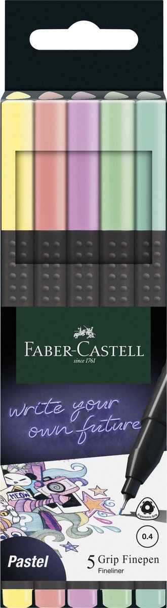 Faber-castell fineliner grip grijs