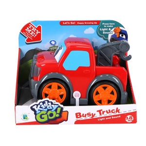 Kiddygo auto pick up truck 19 cm met licht en geluid rood