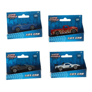 Afbeelding laden in galerijviewer, Rapid wheels auto die cast single pack assorti | 24 stuks
