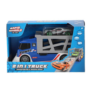 Afbeelding laden in galerijviewer, Rapid wheels auto transporter + die cast auto 8 assorti | 4 stuks

