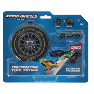 Afbeelding laden in galerijviewer, Rapid wheels auto launcher met die cast auto in autoband opberg assorti | 6 stuks

