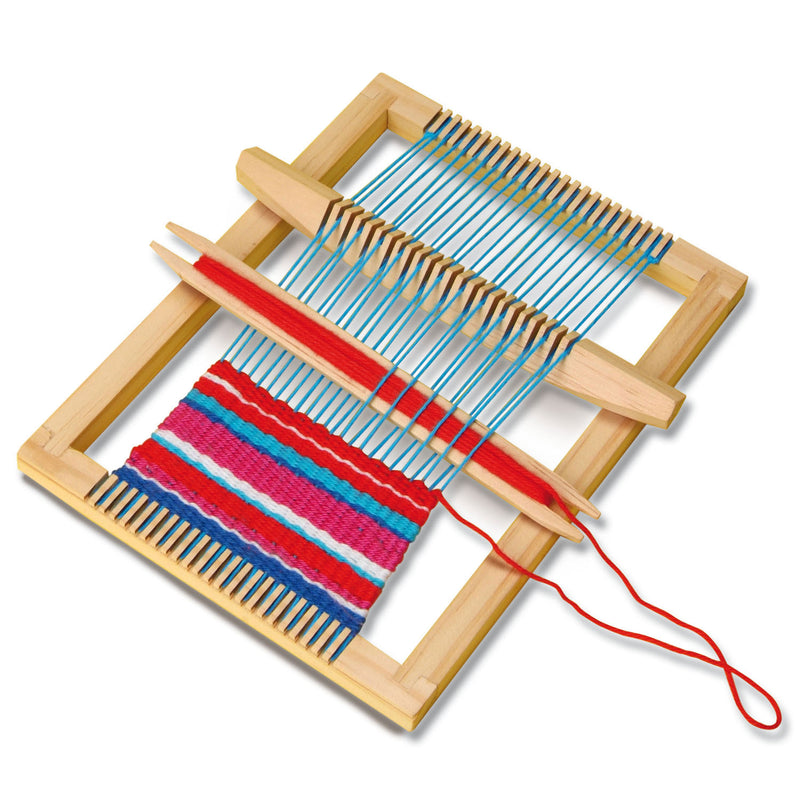 Afbeelding laden in galerijviewer, Ses weefset hobbyset met weefraam en garen
