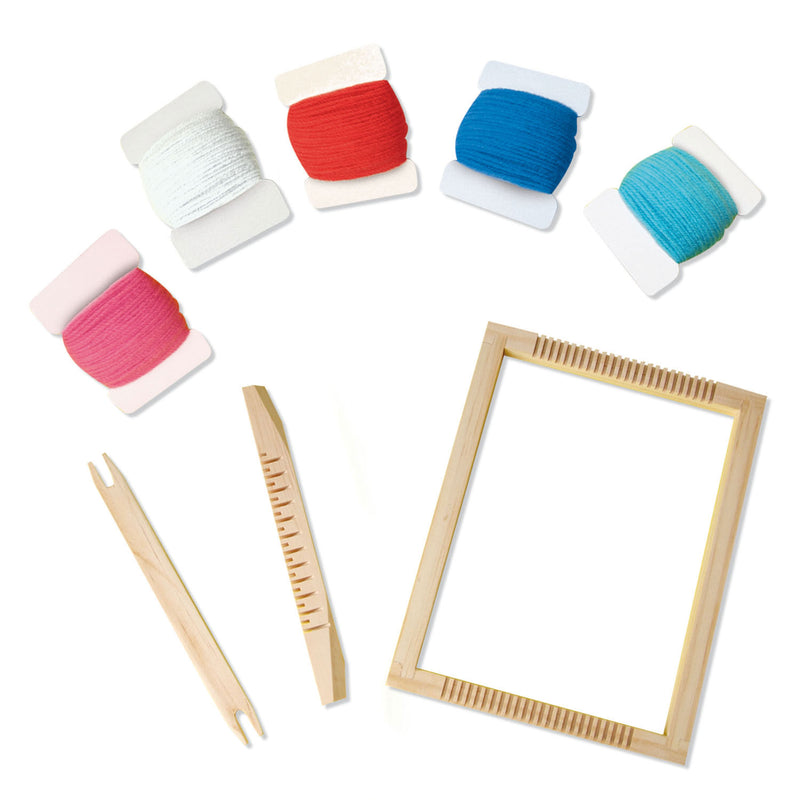Afbeelding laden in galerijviewer, Ses weefset hobbyset met weefraam en garen
