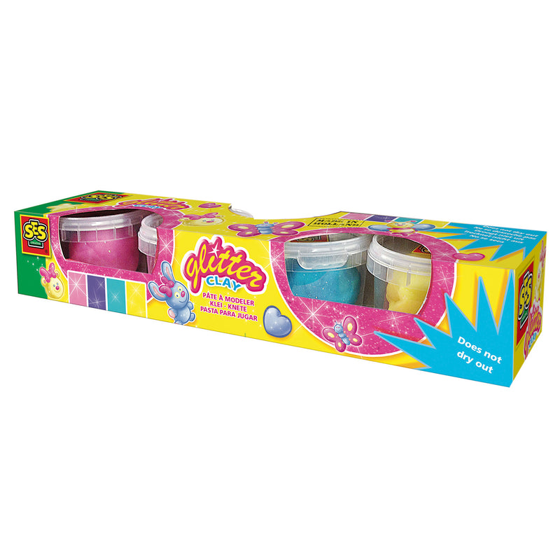 Afbeelding laden in galerijviewer, Ses klei glitter 4x 90 gram
