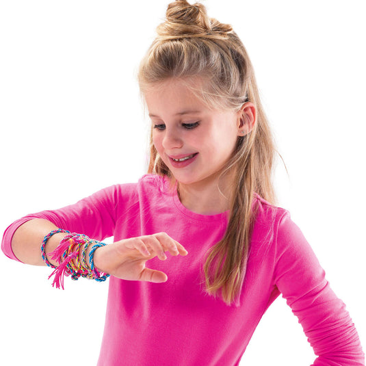 Ses creative - hobby pink - bff vriendschapsarmbandjes - knutselen meisjes - armbanden maken - 4 kleuren - vanaf 5 jaar