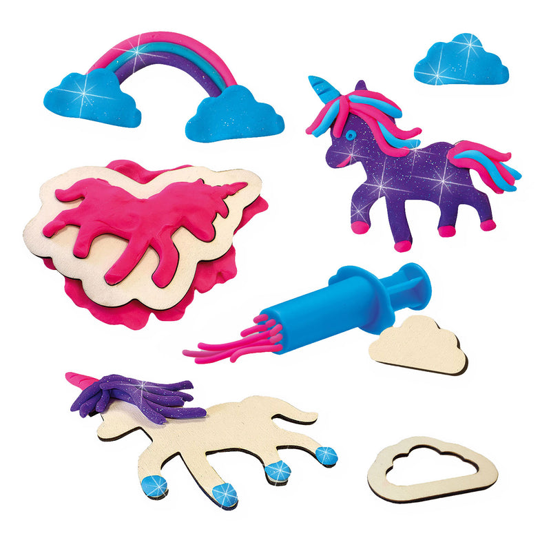 Afbeelding laden in galerijviewer, Ses klei - unicorns neon glitter- speelset van boetseerklei
