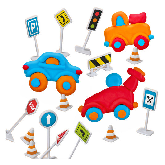 Ses creative ses klei verkeer - 3 kleipotjes