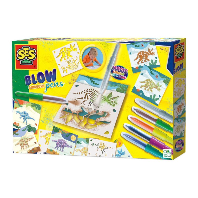 Afbeelding laden in galerijviewer, Ses blow airbrush pens - dino's magisch kleurveranderen
