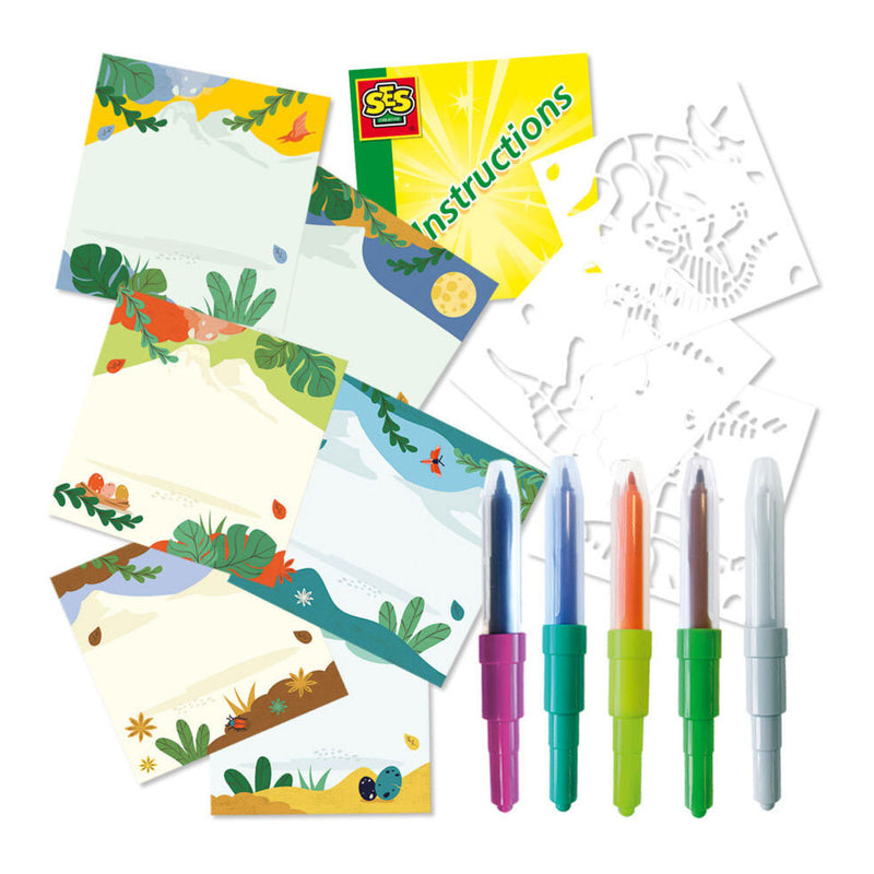 Afbeelding laden in galerijviewer, Ses blow airbrush pens - dino's magisch kleurveranderen
