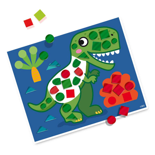 Ses creative ses ik leer dino's mozaïeken