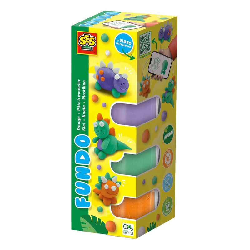 Afbeelding laden in galerijviewer, Ses fundo klei - dino's (3x90gr-1x40gr)
