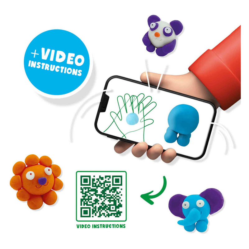 Afbeelding laden in galerijviewer, Ses fundo klei - wilde dieren - 4 kleipotjes
