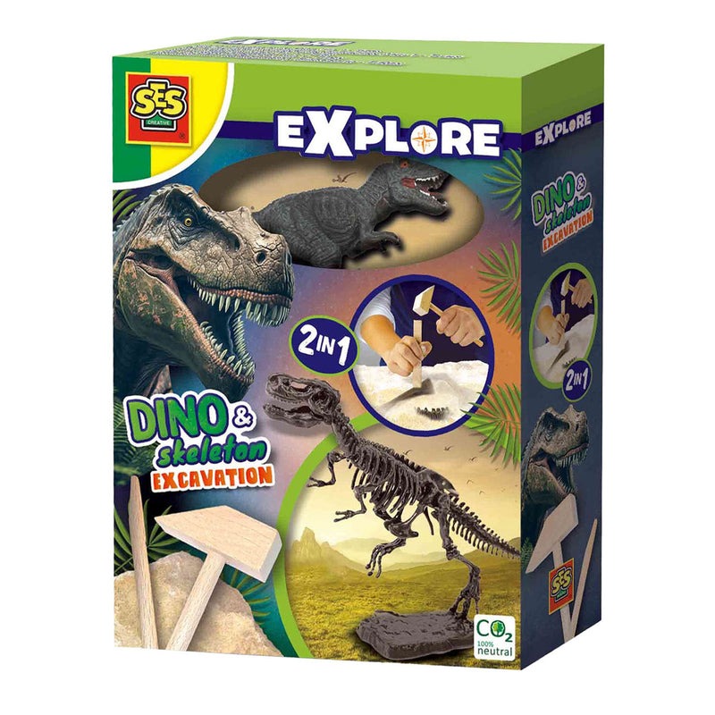 Afbeelding laden in galerijviewer, Ses explore dino en skelet opgraven 2in1 - t-rex
