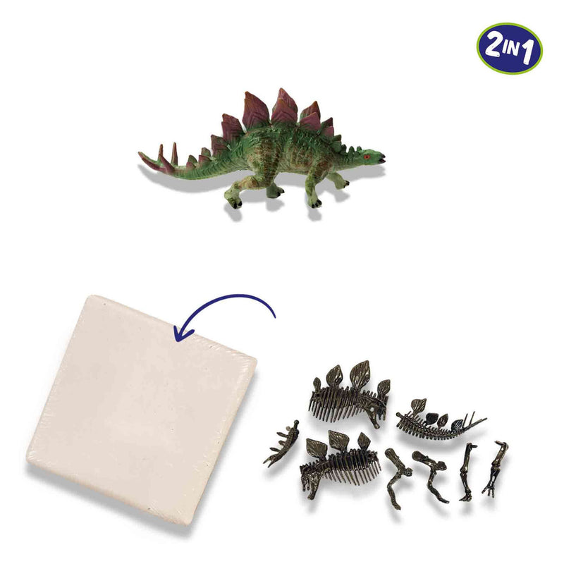 Afbeelding laden in galerijviewer, Ses creative ses explore dino en skelet opgraven 2in1- stegosaurus
