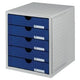Ladenkast han burobox 1450-14 5 laden blauw