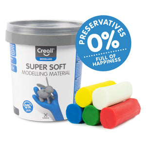 Creall supersoft klei 5 kleuren, 450gr.