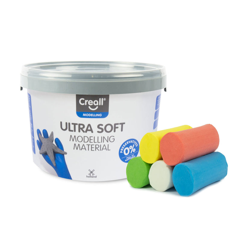 Afbeelding laden in galerijviewer, Creall ultra soft klei kleur - 5 kleuren klei - 1100 gr.

