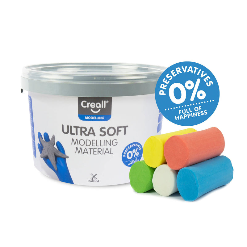 Afbeelding laden in galerijviewer, Creall ultra soft klei kleur - 5 kleuren klei - 1100 gr.
