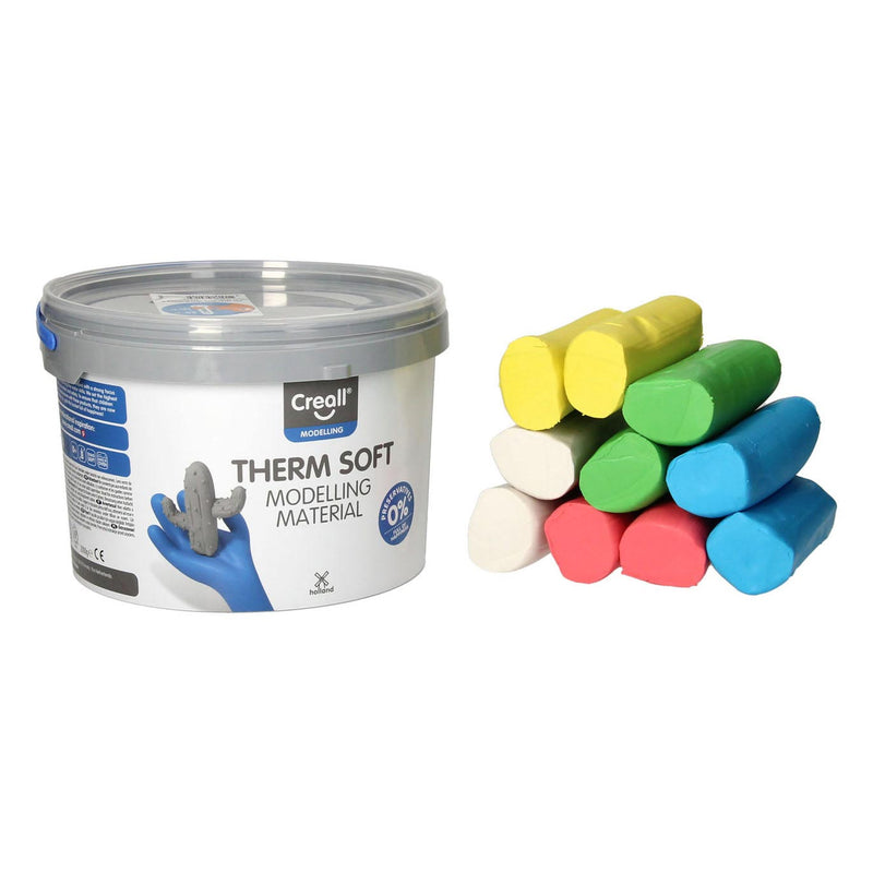 Afbeelding laden in galerijviewer, Creall therm soft klei - 5 kleuren klei - 2000gr.
