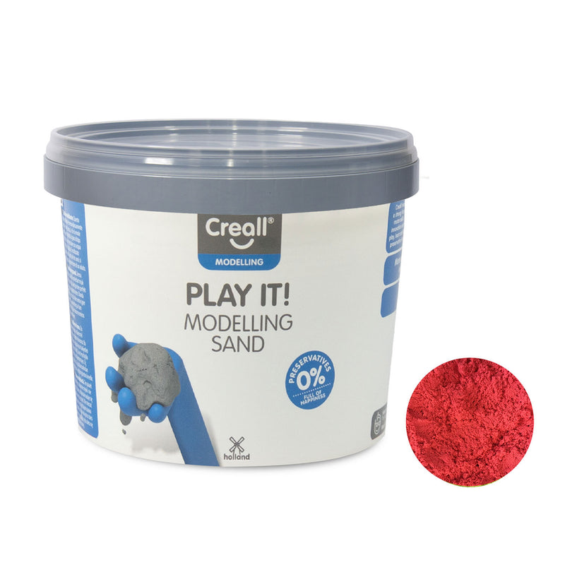 Afbeelding laden in galerijviewer, Creall play it speelzand rood, 750gr.

