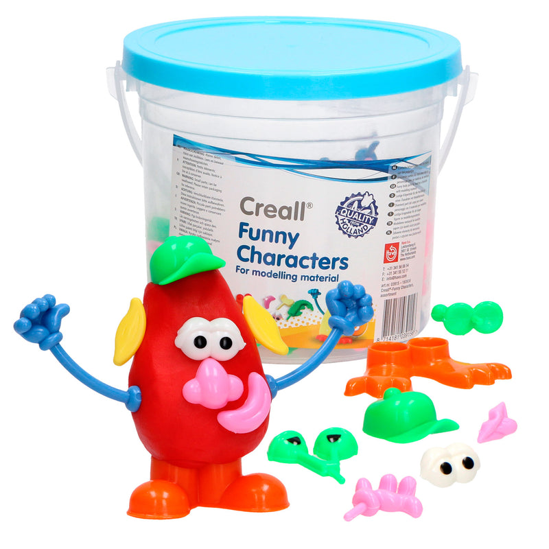 Afbeelding laden in galerijviewer, Creall funny characters klei accessoires, 130dlg

