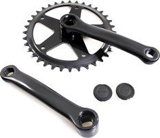 Afbeelding laden in galerijviewer, Crankstel fausto 36t | 127mm | staal | zwart
