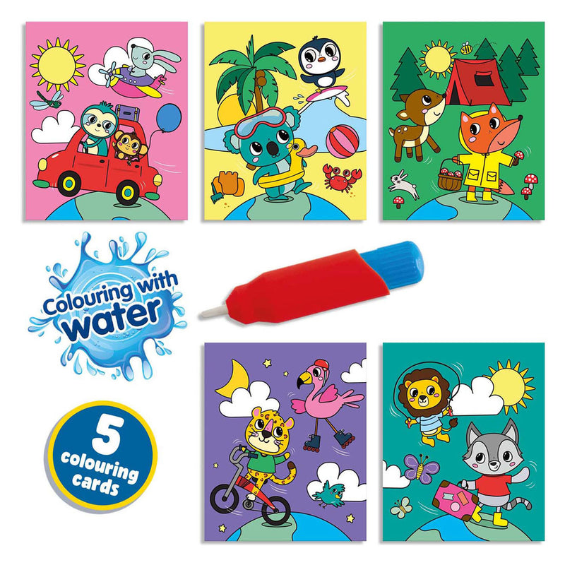 Afbeelding laden in galerijviewer, Ses creative ses kleuren met water kleurboek - op reis
