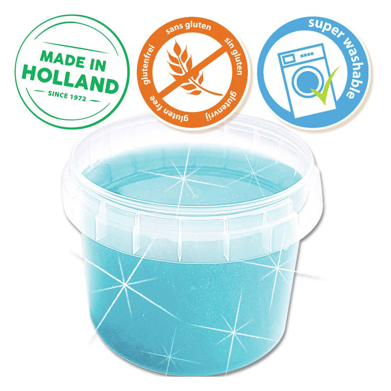 Afbeelding laden in galerijviewer, Ses slime - blauw glitter 140g
