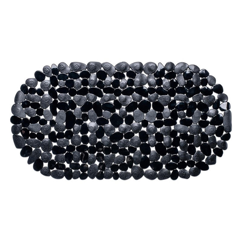 Afbeelding laden in galerijviewer, Wicotex badmat pvc antislip stones 68x35cm zwart
