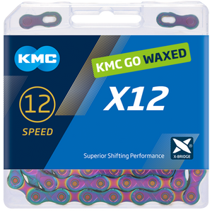 Kmc ketting x12 12v 126l waxed aurora blauw