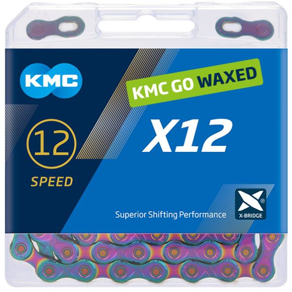 Afbeelding laden in galerijviewer, Kmc ketting x12 12v 126l waxed aurora blauw
