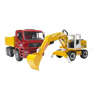 Bruder 2751 man vrachtwagen met liebherr kraan