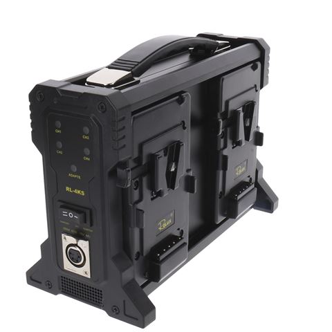 Rolux acculader rl-4ks voor 4 x v-mount accu