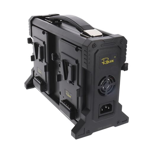 Rolux acculader rl-4ks voor 4 x v-mount accu
