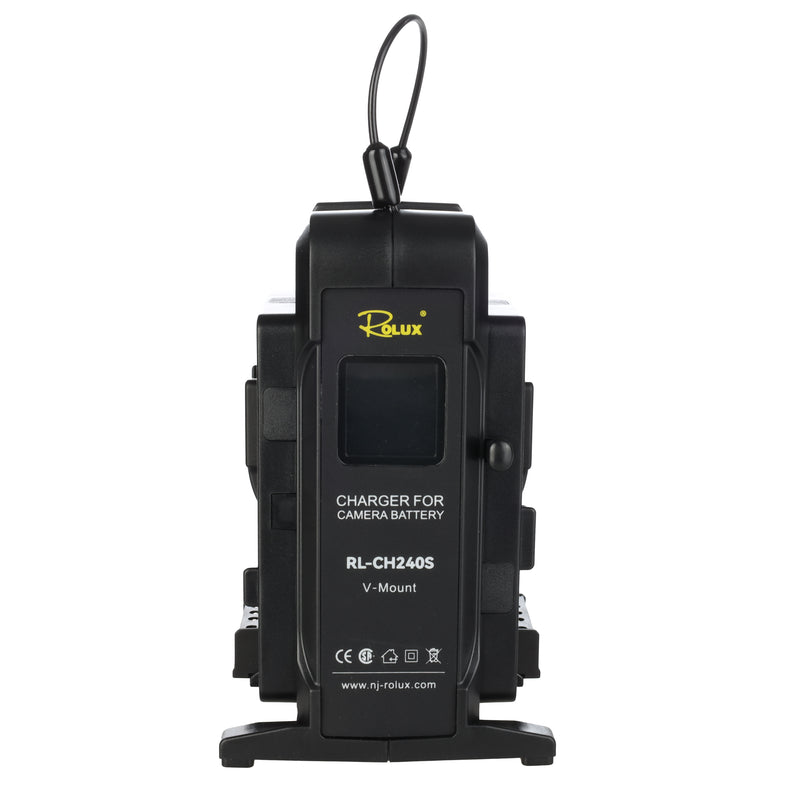 Afbeelding laden in galerijviewer, Rolux dubbele snellader rl-ch240s voor v-mount accu
