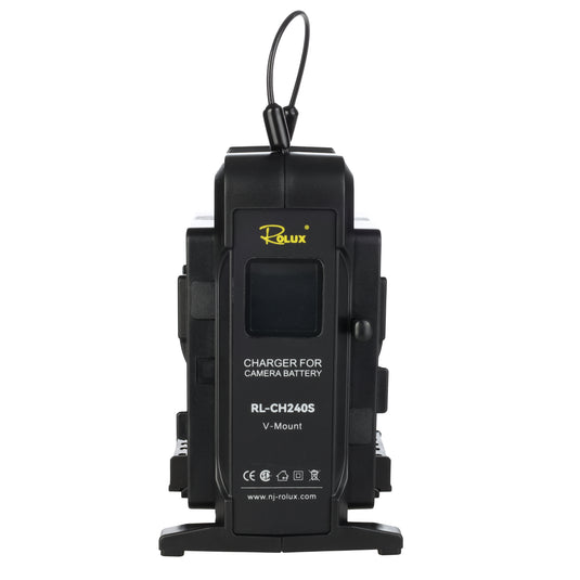 Rolux dubbele snellader rl-ch240s voor v-mount accu