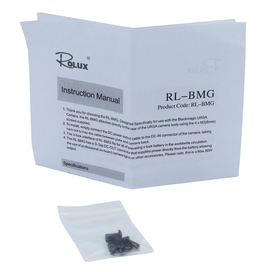 Rolux v-mount battery plate rl-bmg voor black magic ursa