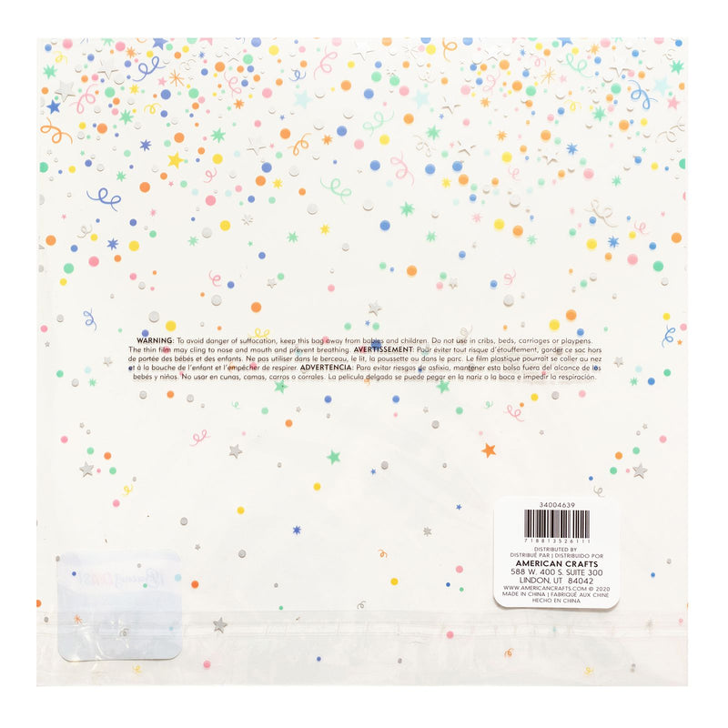 Afbeelding laden in galerijviewer, American crafts • specialty paper buenos días 12x12 acetate with gold foil
