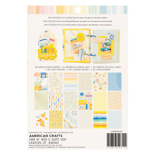 American crafts • paper pad buenos días 15,2x20,3cm gold foil
