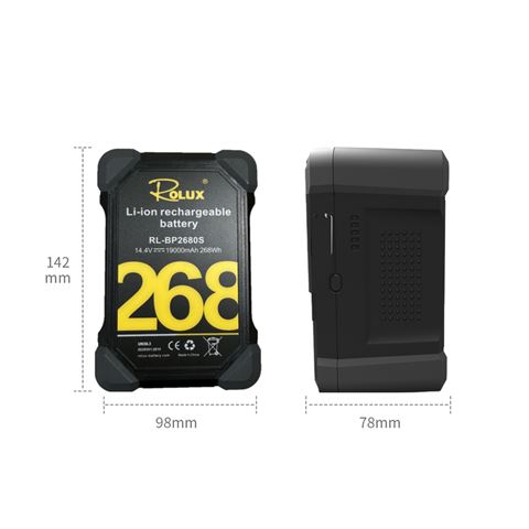 Afbeelding laden in galerijviewer, Rolux smart v-mount accu rl-bp2680s 268wh 14,4v 19000mah
