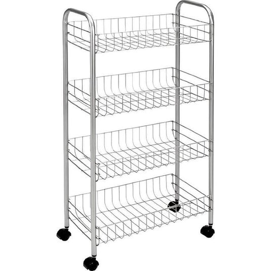 Metaltex voorraadwagen pisa 4 manden 41x23x84cm grijs