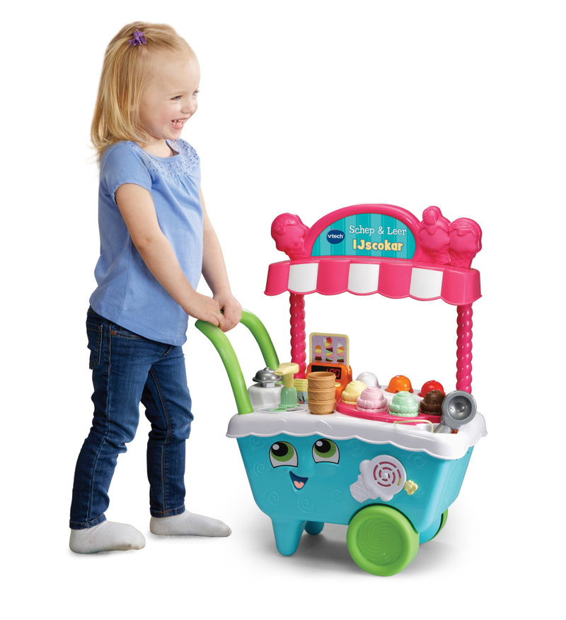 Afbeelding laden in galerijviewer, Vtech schep en leer ijscokar
